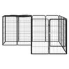 Vidaxl -Hundezwinger 14 Paneele 50 x 100 cm Pulver -Stahlschwarz