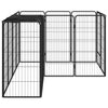 Vidaxl -Hundezwinger 14 Paneele 50 x 100 cm Pulver -Stahlschwarz