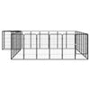 Vidaxl -Hundezwinger 30 Paneele 50 x 100 cm Pulver -Stahlschwarz