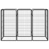 Vidaxl -Hundezwinger 8 Paneele 50 x 100 cm Pulver -Stahlschwarz schwarz