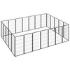 Vidaxl -Hundezwinger 24 Paneele 50 x 100 cm Pulver -Stahlschwarz