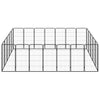 Vidaxl -Hundezwinger 24 Paneele 50 x 100 cm Pulver -Stahlschwarz