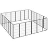 Vidaxl -Hundezwinger 24 Paneele 50 x 100 cm Pulver -Stahlschwarz