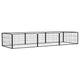 Vidaxl -Hund Kennel 8 Paneele 100x50 cm Pulver -Stahlschwarz