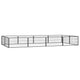 Vidaxl -Hunde Zwinger 12 Paneele 100x50 cm Pulver -Stahlschwarz