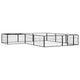 Vidaxl -Hunde Zwinger 12 Paneele 100x50 cm Pulver -Stahlschwarz