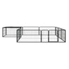 Vidaxl -Hunde Zwinger 12 Paneele 100x50 cm Pulver -Stahlschwarz