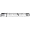 Vidaxl -Hundezwinger 20 Paneele 100x50 cm Pulver -Stahlschwarz