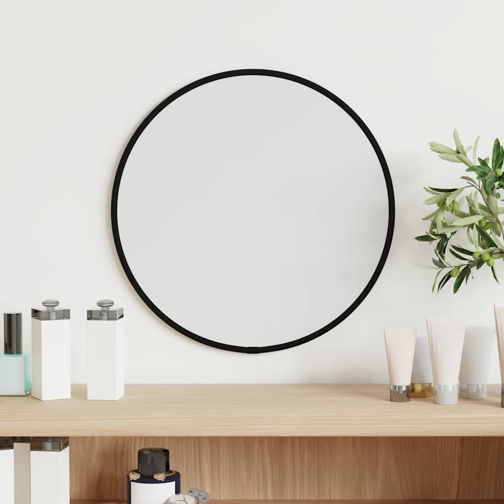 Vidaxl Wandspiegel rund Ø30 cm schwarz