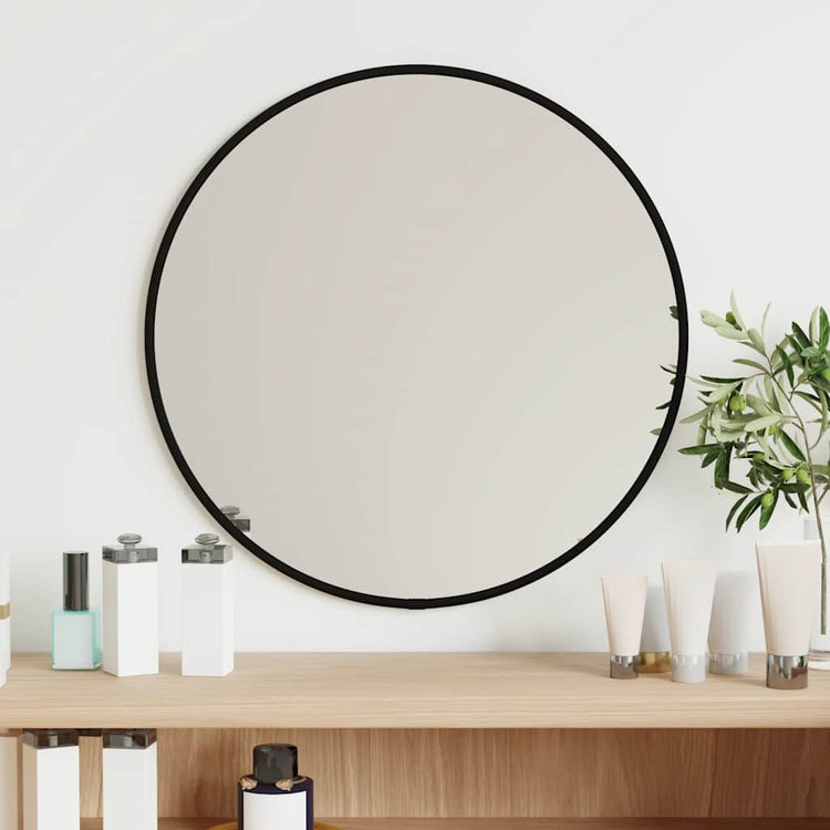 Vidaxl Wandspiegel rund Ø40 cm schwarz
