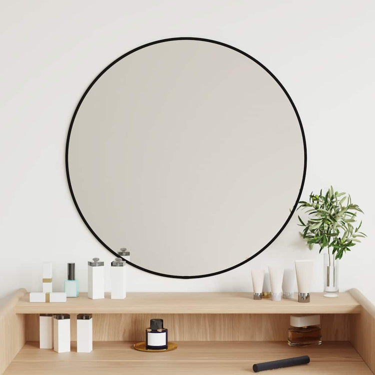 Vidaxl Wandspiegel rund Ø60 cm schwarz