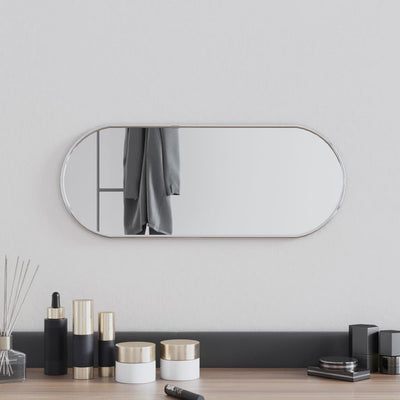 Vidaxl -Wandspiegel 50x20 cm oval Silberfarbe