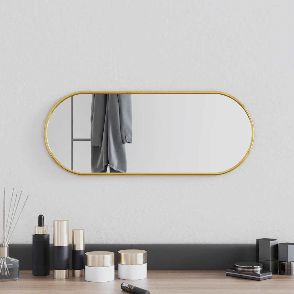 Vidaxl Wandspiegel 50x20 cm ovales Goldfarbe