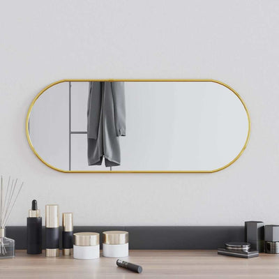 Vidaxl Wandspiegel 60x25 cm ovales Goldfarbe