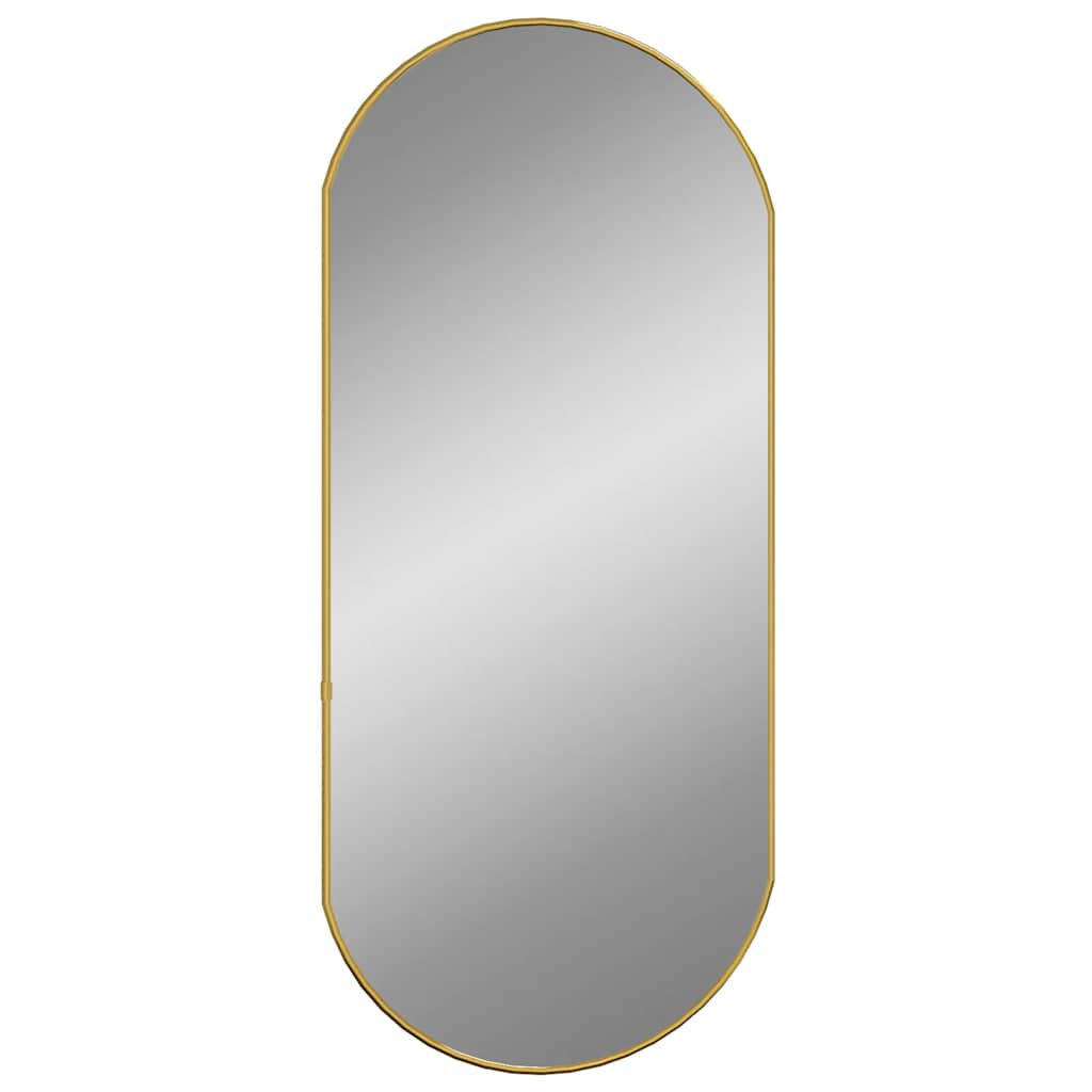 Vidaxl Wandspiegel 80x35 cm ovales Goldfarbe