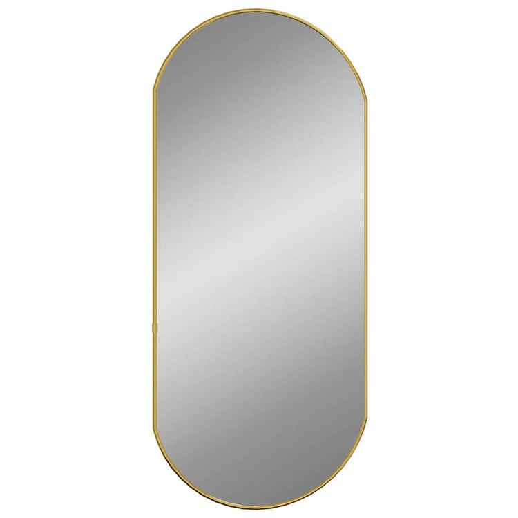 Vidaxl Wandspiegel 80x35 cm ovales Goldfarbe