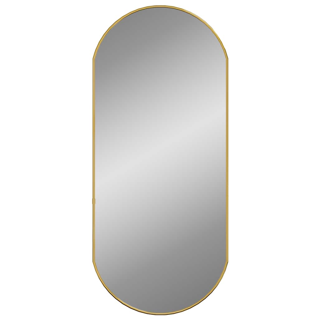 Vidaxl Wandspiegel 80x35 cm ovales Goldfarbe
