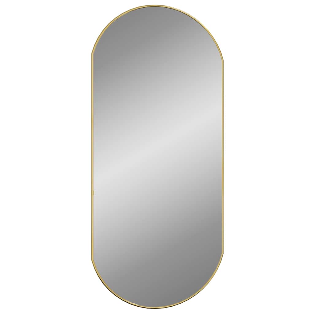 Vidaxl Wandspiegel 90x40 cm ovales Goldfarbe