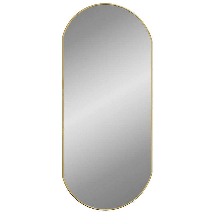 Vidaxl Wandspiegel 90x40 cm ovales Goldfarbe