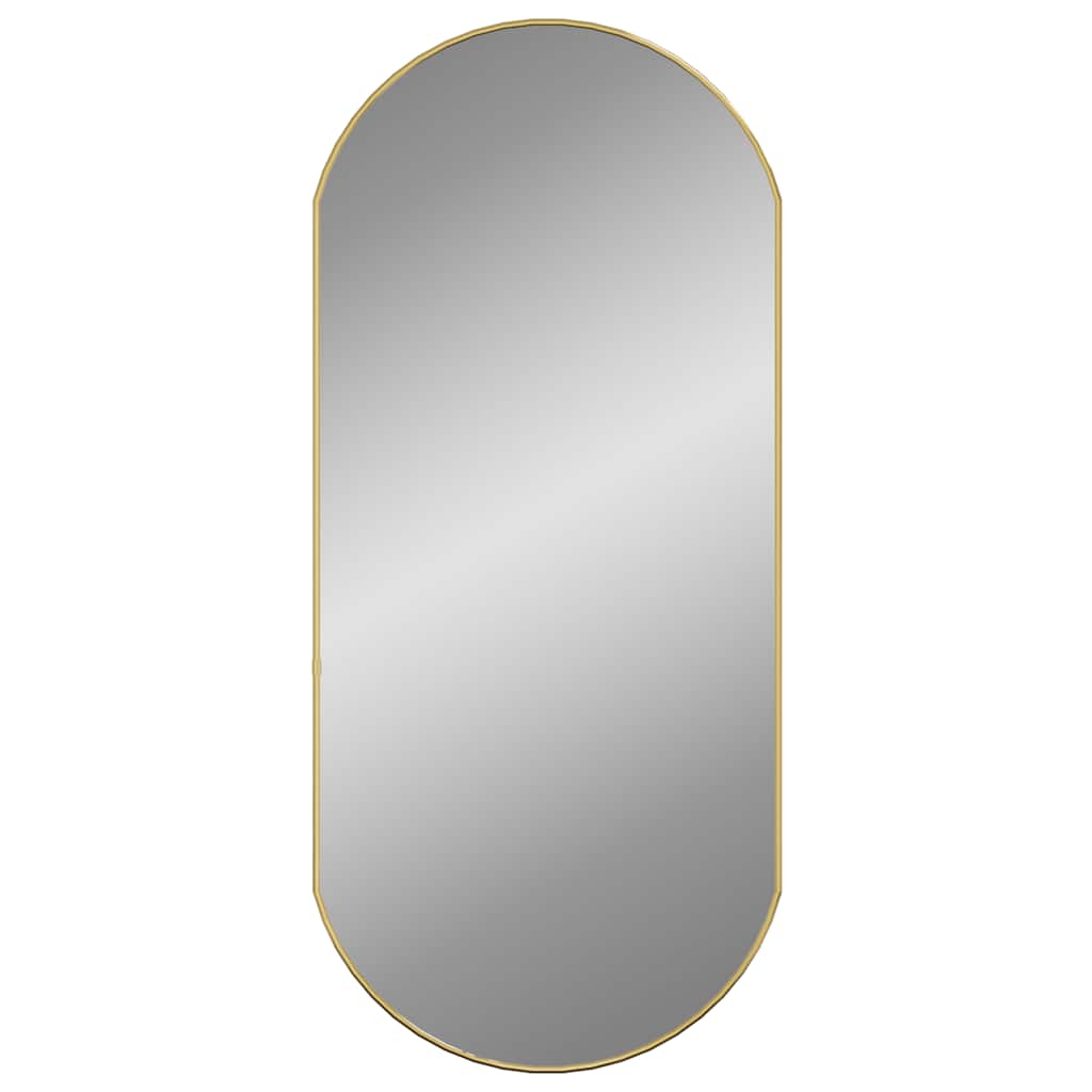Vidaxl Wandspiegel 90x40 cm ovales Goldfarbe