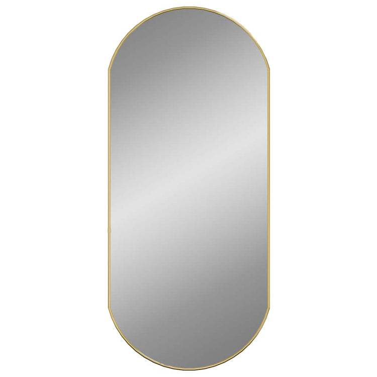 Vidaxl Wandspiegel 90x40 cm ovales Goldfarbe