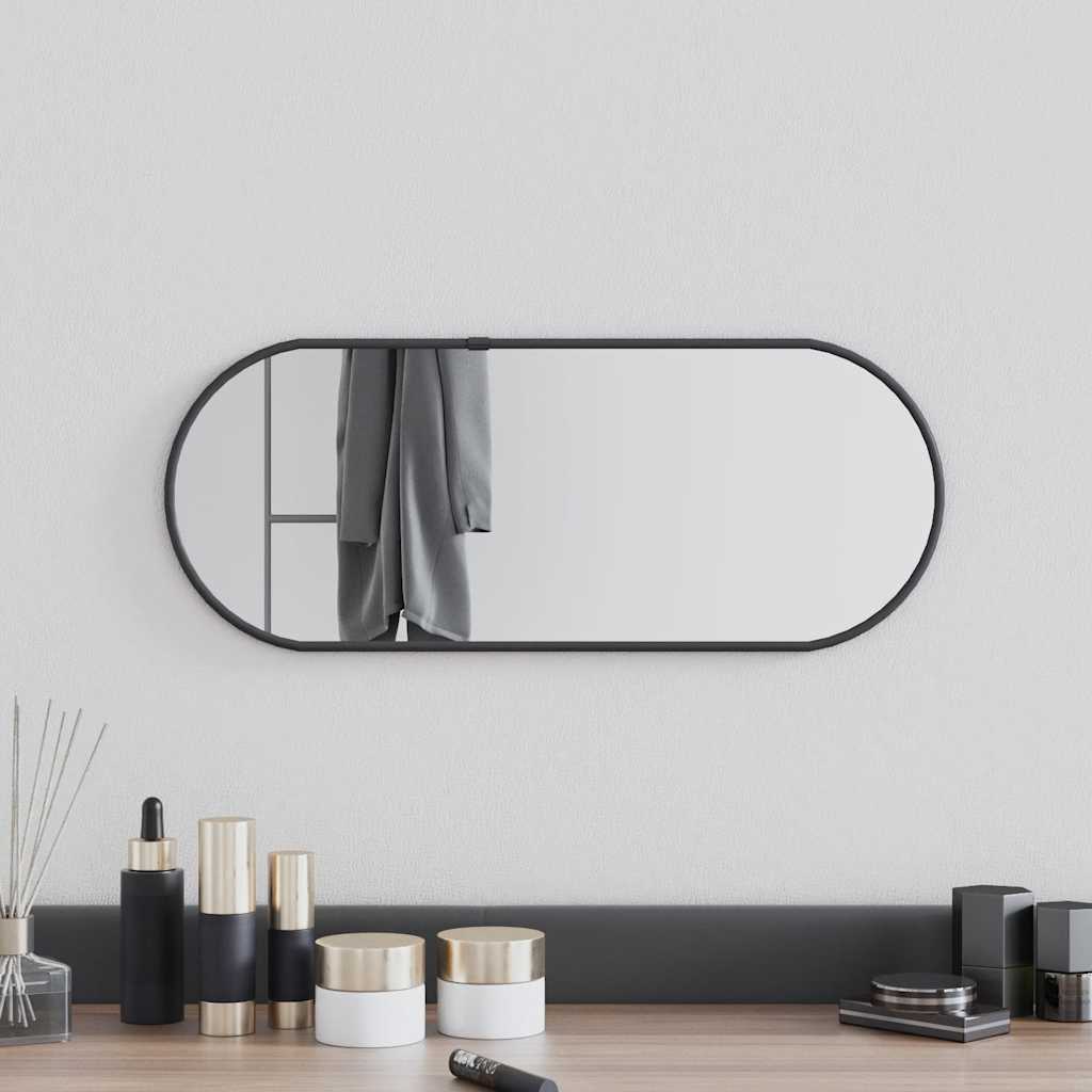 Vidaxl -Wandspiegel 50x20 cm oval schwarz