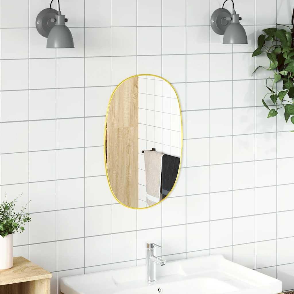 Vidaxl Wandspiegel 50x35 cm Gold gefärbt