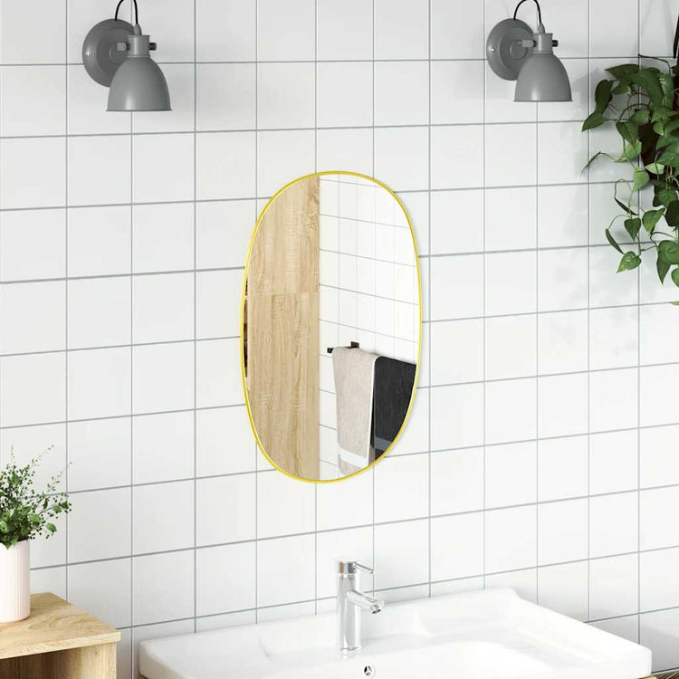 Vidaxl Wandspiegel 50x35 cm Gold gefärbt