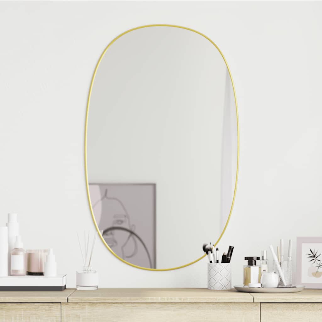Vidaxl Wandspiegel 80x50 cm Gold gefärbt