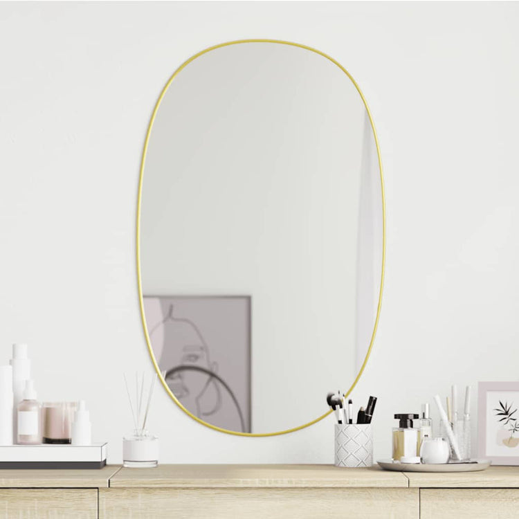Vidaxl Wandspiegel 80x50 cm Gold gefärbt