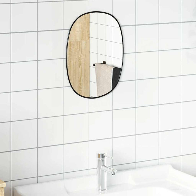 Vidaxl Wandspiegel 40x30 cm schwarz