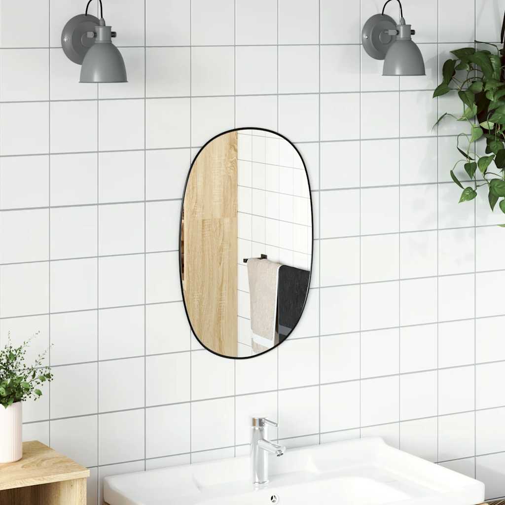 Vidaxl Wandspiegel 60x40 cm schwarz