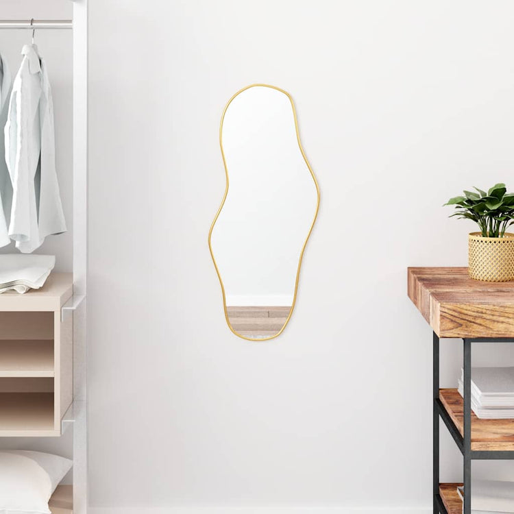 Vidaxl -Wandspiegel 70x30 cm Gold gefärbt