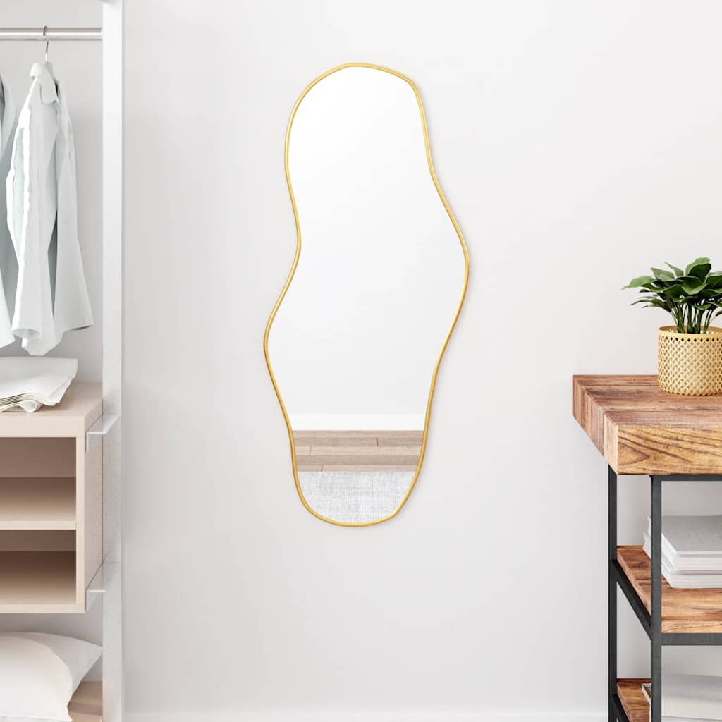 Vidaxl Wandspiegel 90x40 cm Goldfarbe
