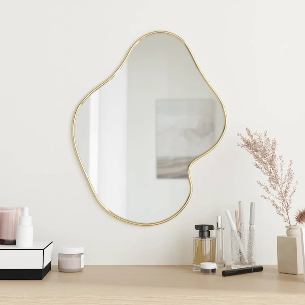 Vidaxl Wandspiegel 50x40 cm Gold gefärbt