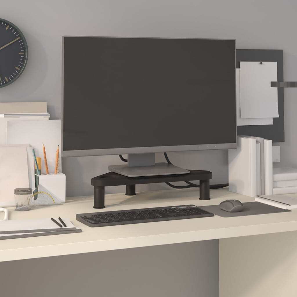 VidaXL Monitorständer Ecke 49x28x10,5 cm schwarz