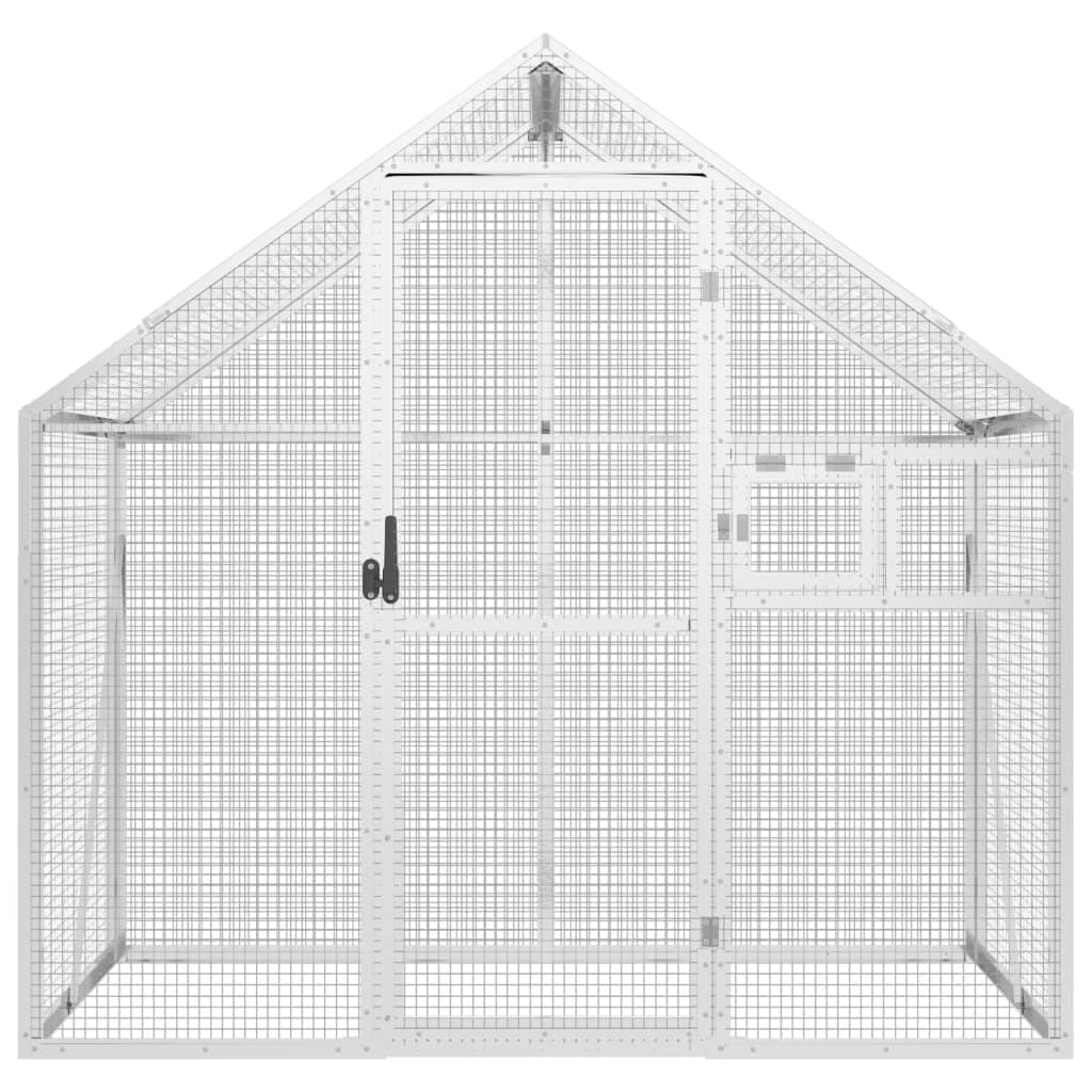 VIDAXL VIRET 179X100X185 M ALUMINUM SILBER