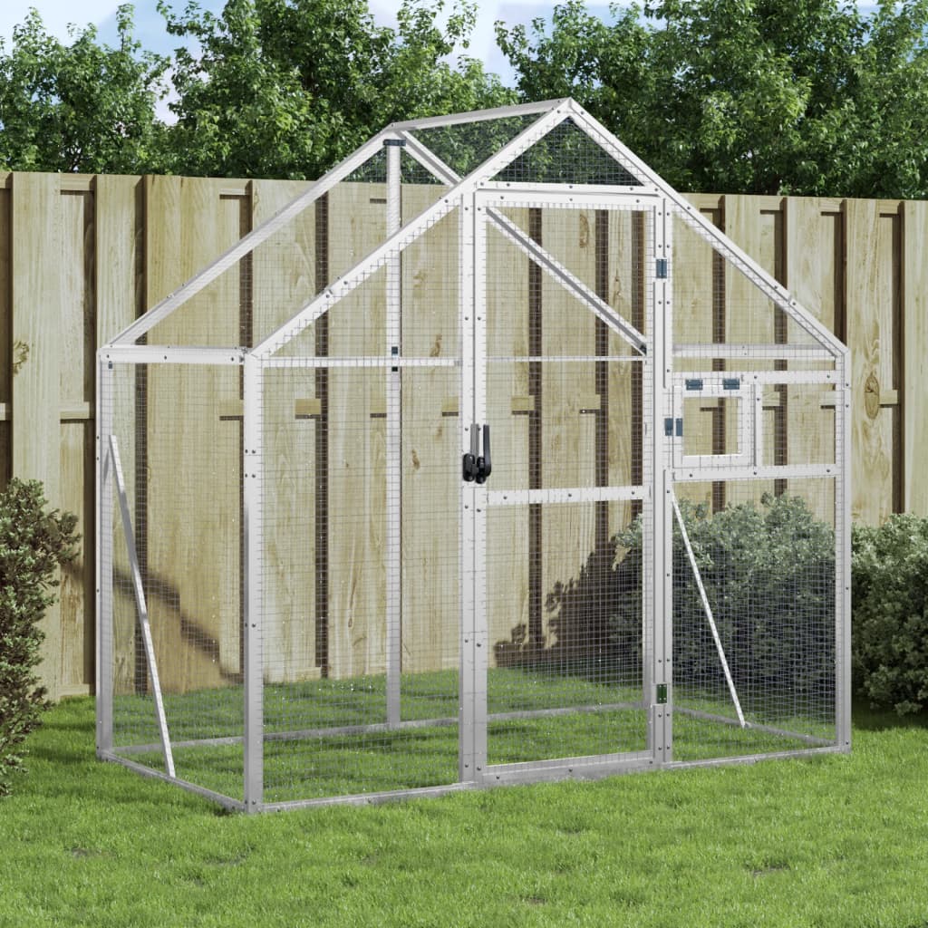 VIDAXL VIRET 179X100X185 M ALUMINUM SILBER