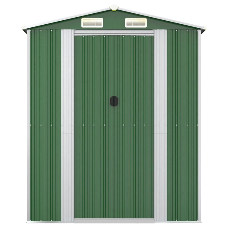 Vidaxl Garden Shed 192x108x223 cm verzinkter Stahlgrün