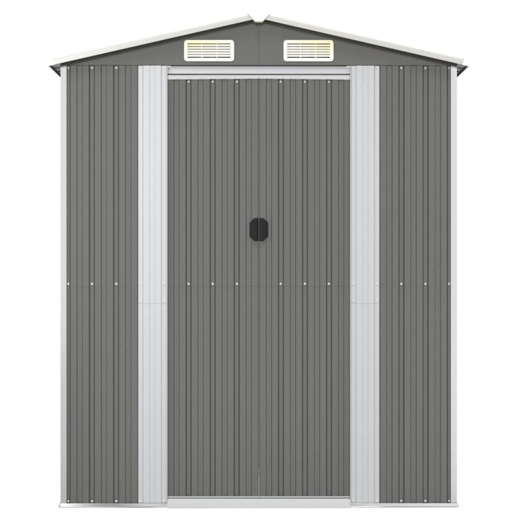 Vidaxl Garden Shed 192x108x223 cm verzinkter Stahl hellgrau