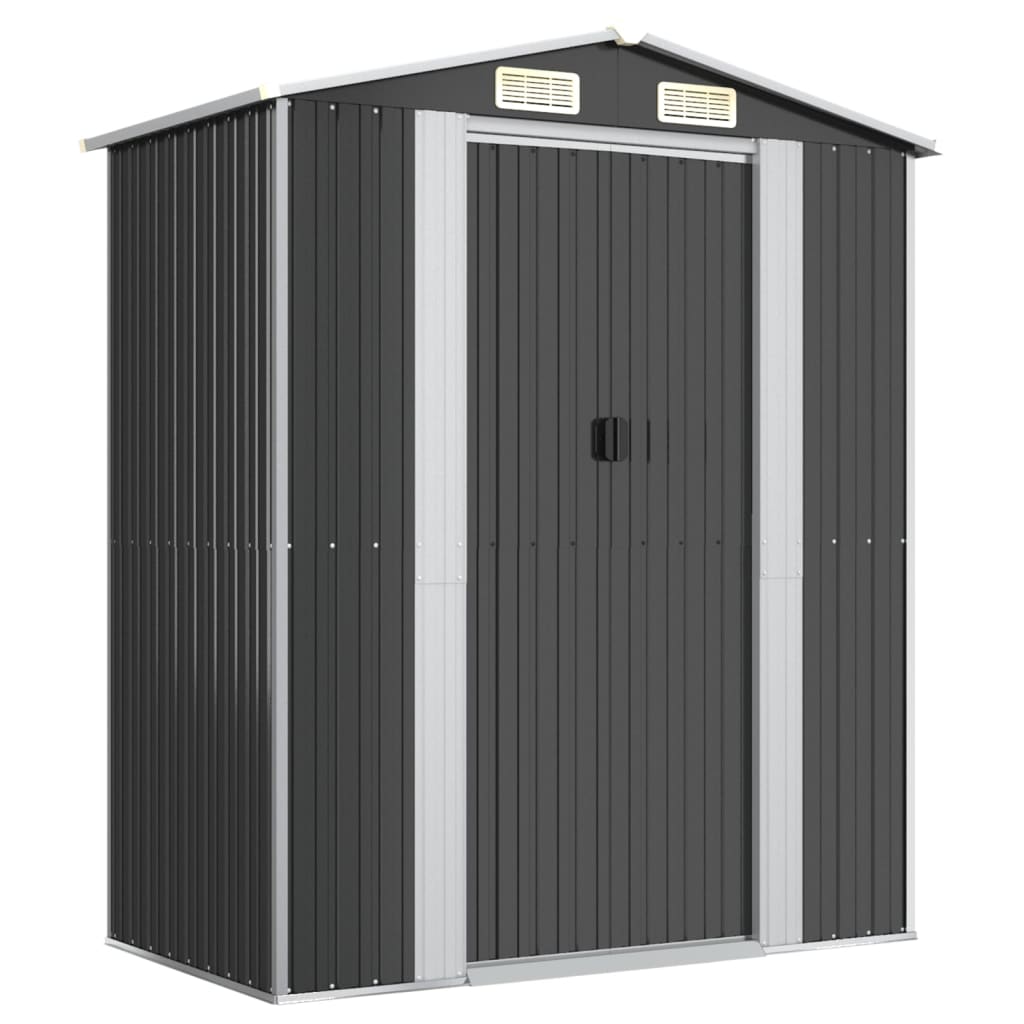Vidaxl Garden Shed 192x108x223 cm verzinkter Stahl -Anthrazit -Gelenter