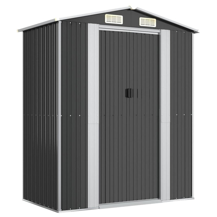 Vidaxl Garden Shed 192x108x223 cm verzinkter Stahl -Anthrazit -Gelenter