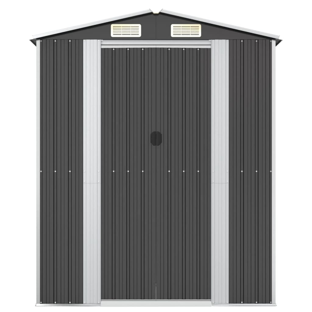 Vidaxl Garden Shed 192x108x223 cm verzinkter Stahl -Anthrazit -Gelenter