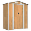Vidaxl Garden Shed 192x108x223 cm verzinkter Stahl hellbraun