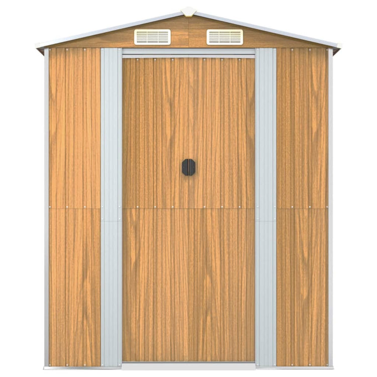 Vidaxl Garden Shed 192x108x223 cm verzinkter Stahl hellbraun