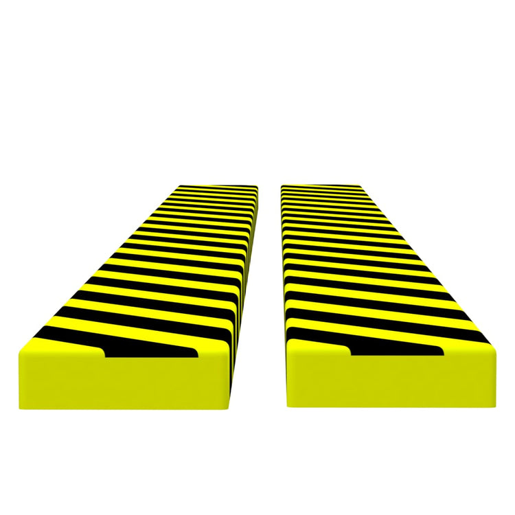 Vidaxl Eckschutz 2 PCs 6x2x101.5 cm PU gelb und schwarz