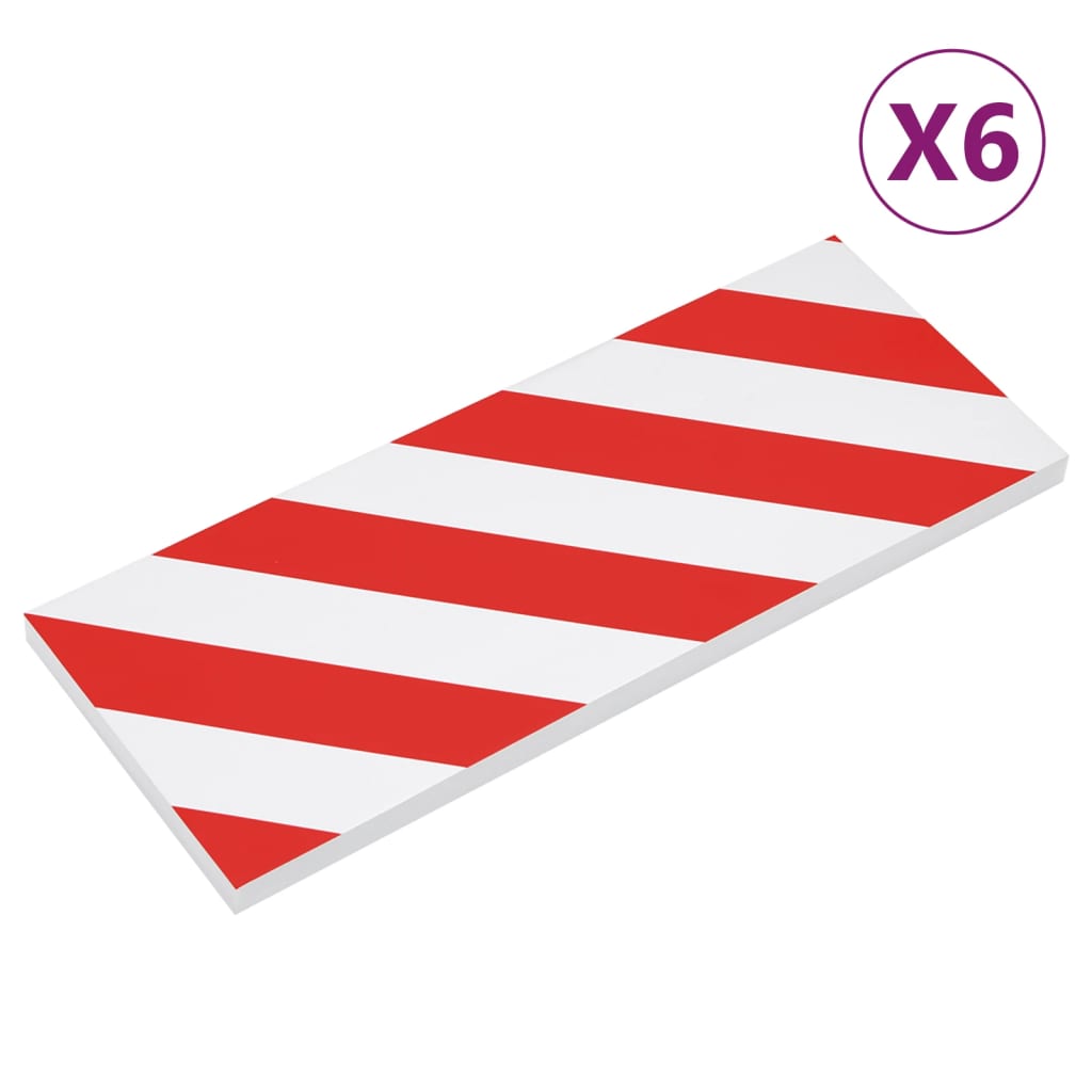 Vidaxl -Wandschutz 6 ST 50x20x2 cm EVA Schaum rot und weiß
