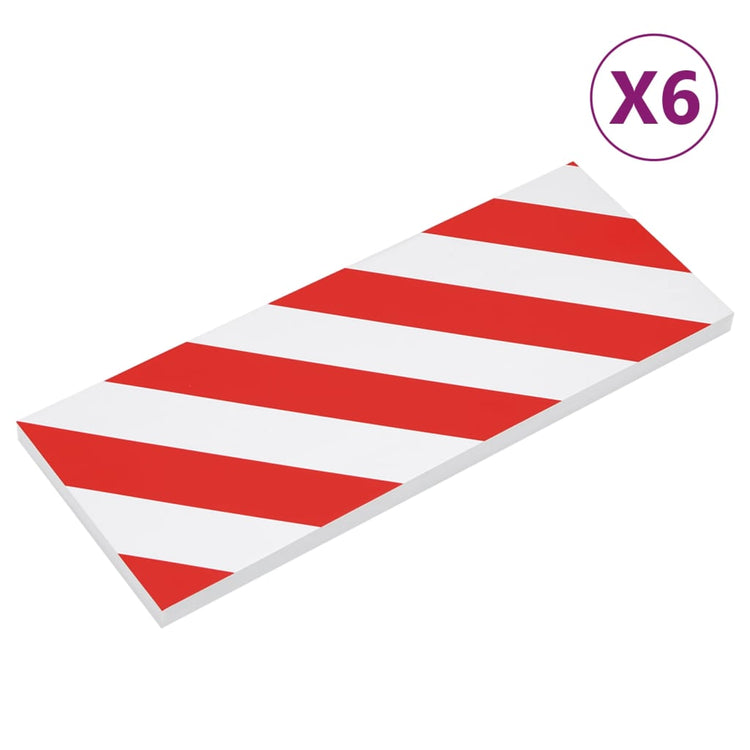 Vidaxl -Wandschutz 6 ST 50x20x2 cm EVA Schaum rot und weiß