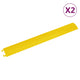 VIDAXL -Kabelschutz Schwellenwert 2 ST 98,5 cm Gelb