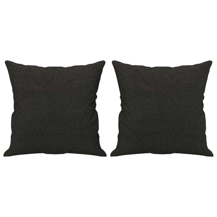 Vidaxl Dekorative Kissen 2 ST 40x40 cm Stoff schwarz